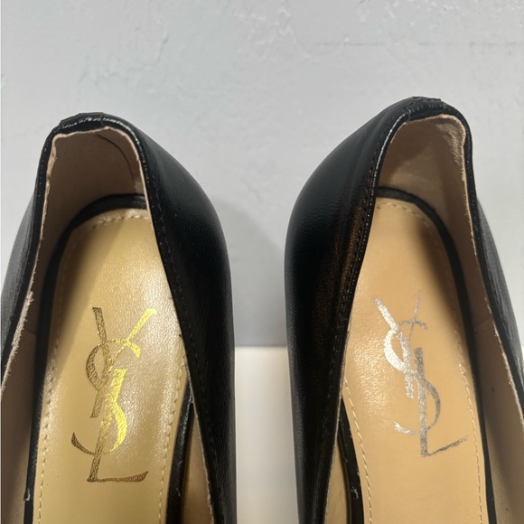 Yves Saint Laurent Black Leather Heels - Picture 3 of 5
